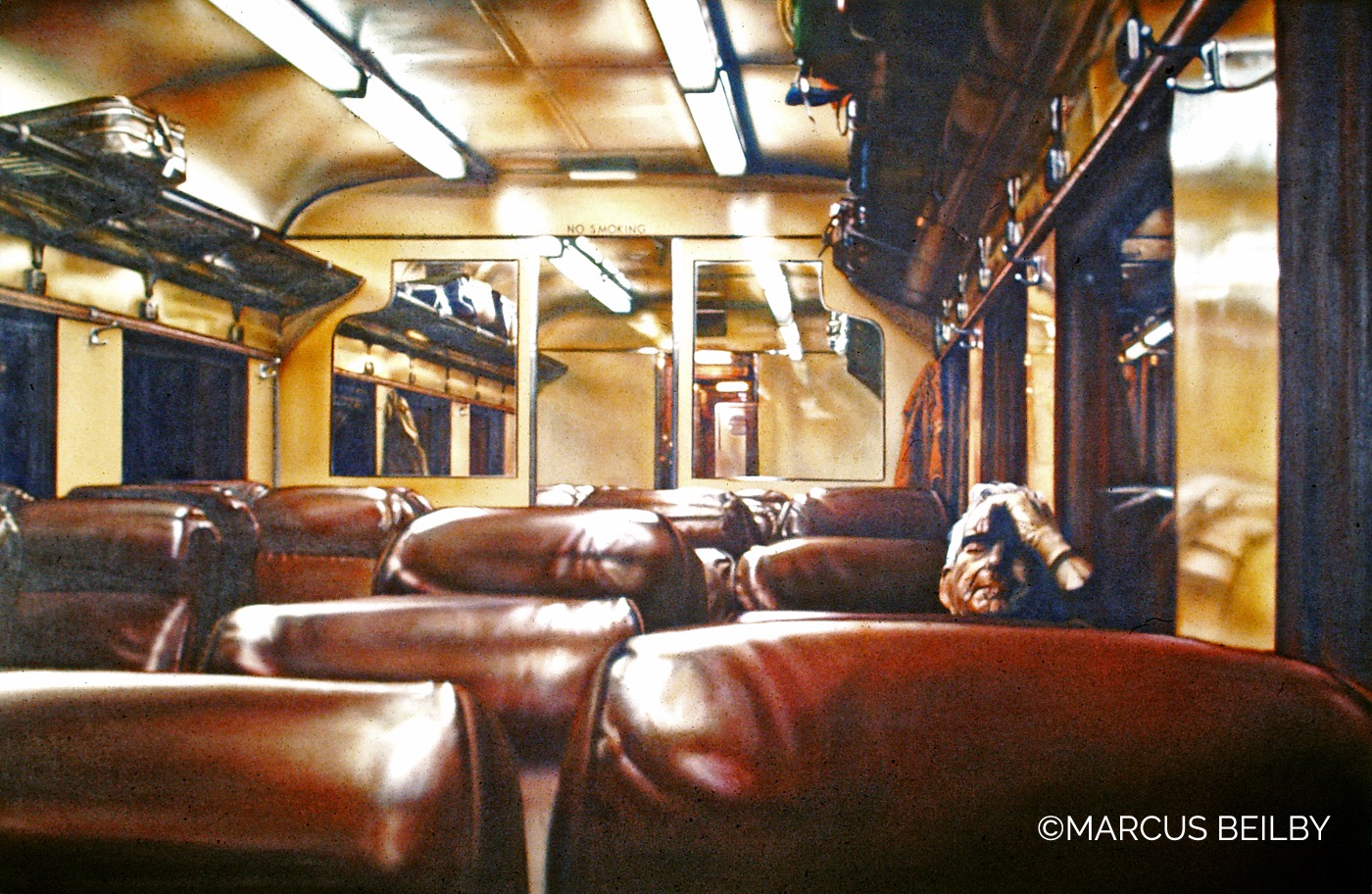 Fear and Loathing between Sydney and Melbourne 1979, an urban painting by Australian realist Marcus Beilby