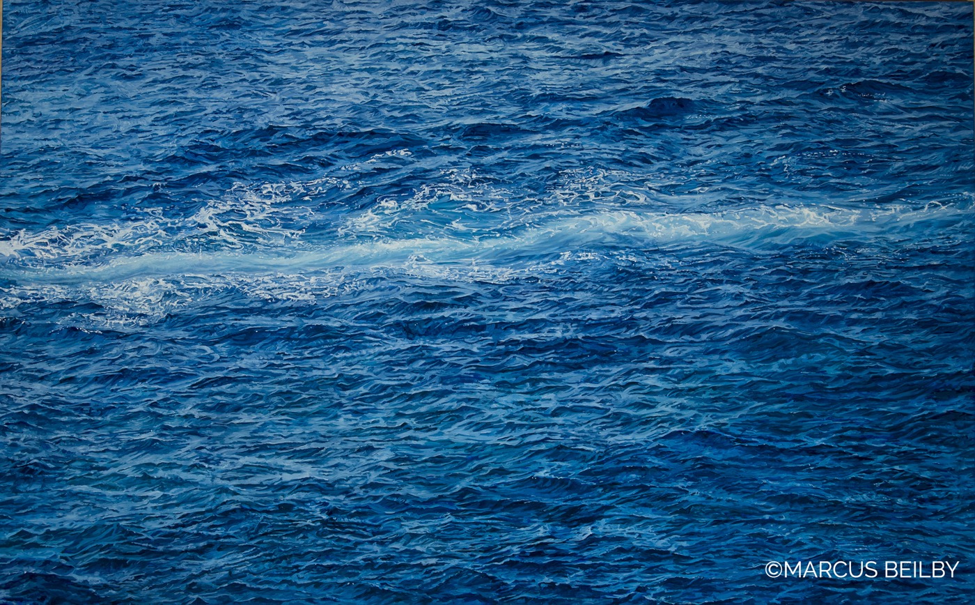 Horizontal Wake, a seascape painting by Australian realist Marcus Beilby