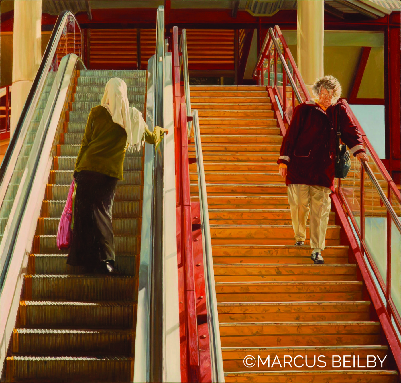 In Transition 2004, an urban painting by Australian realist Marcus Beilby