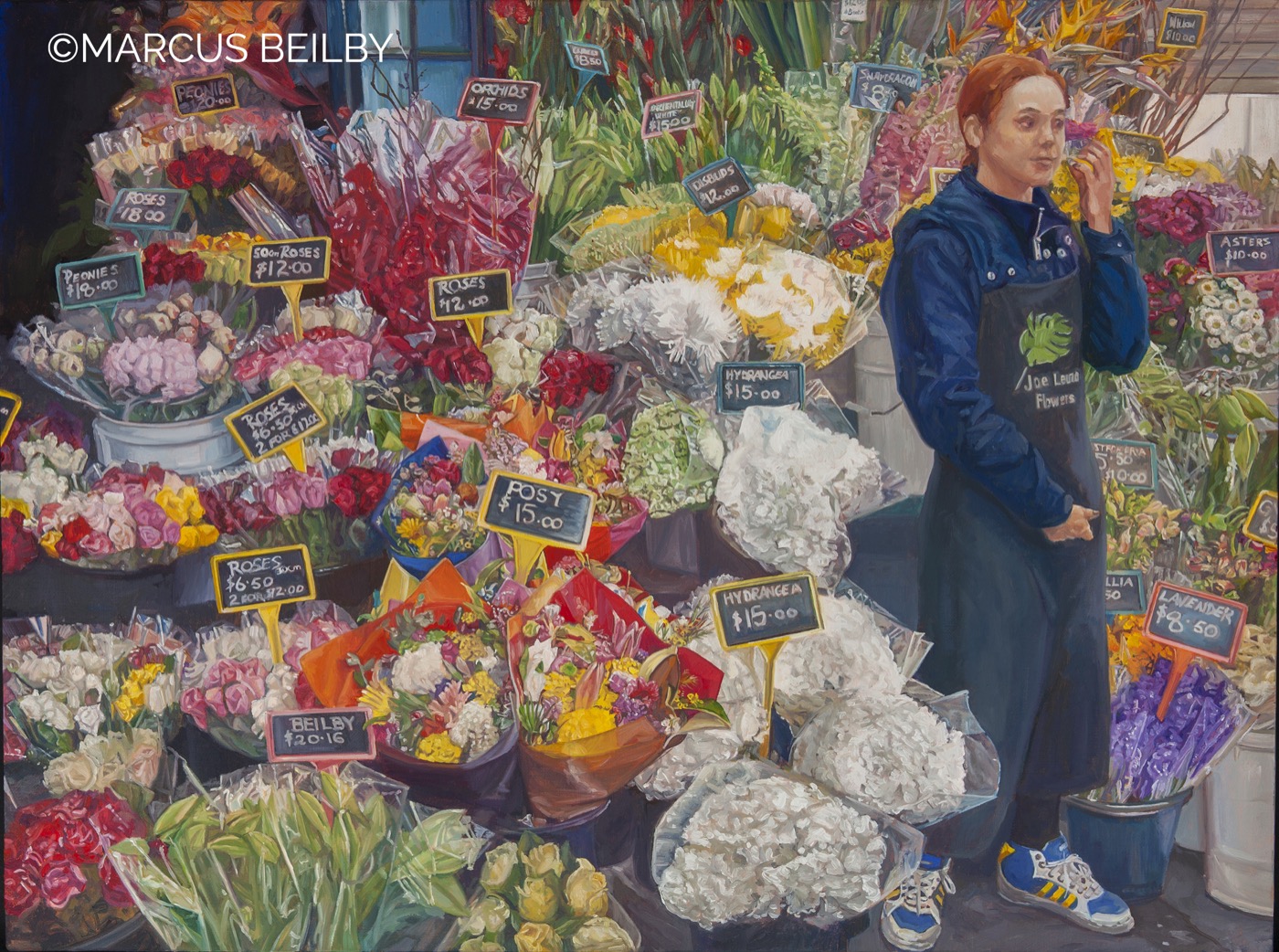 My Fair Lady 2016, an urban painting by Australian realist Marcus Beilby