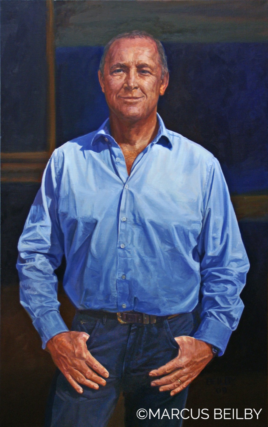 Portrait Charles Osborne, a portrait painting by Australian realist Marcus Beilby