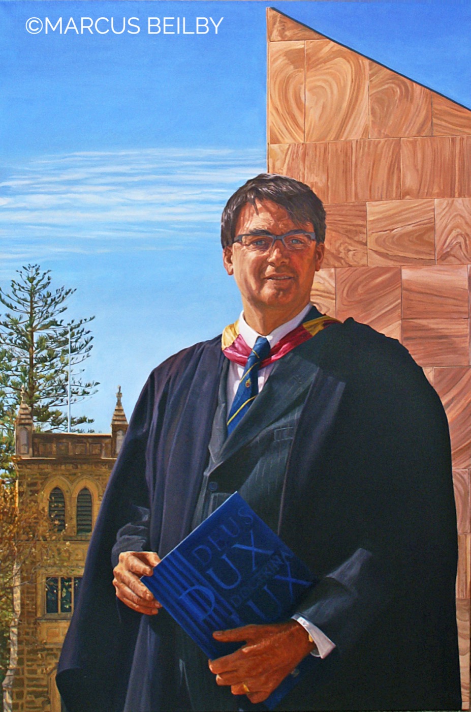 Portrait Garth Wynne 2009, a painting painting by Australian realist Marcus Beilby