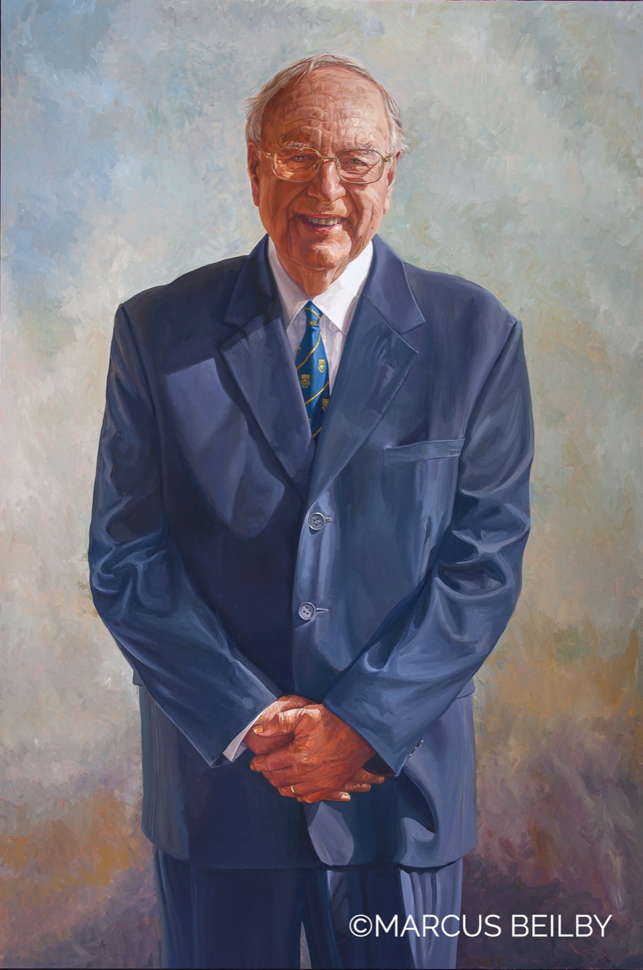 Portrait Roy Laurens, a portrait painting by Australian realist Marcus Beilby