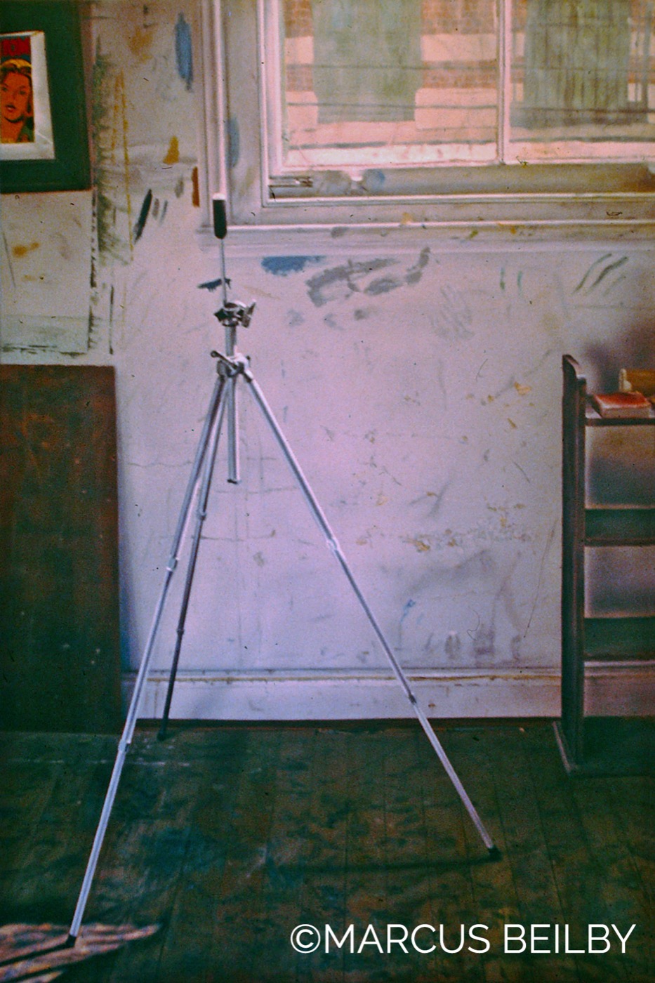 Studio international 1977, an urban painting by Australian realist Marcus Beilby