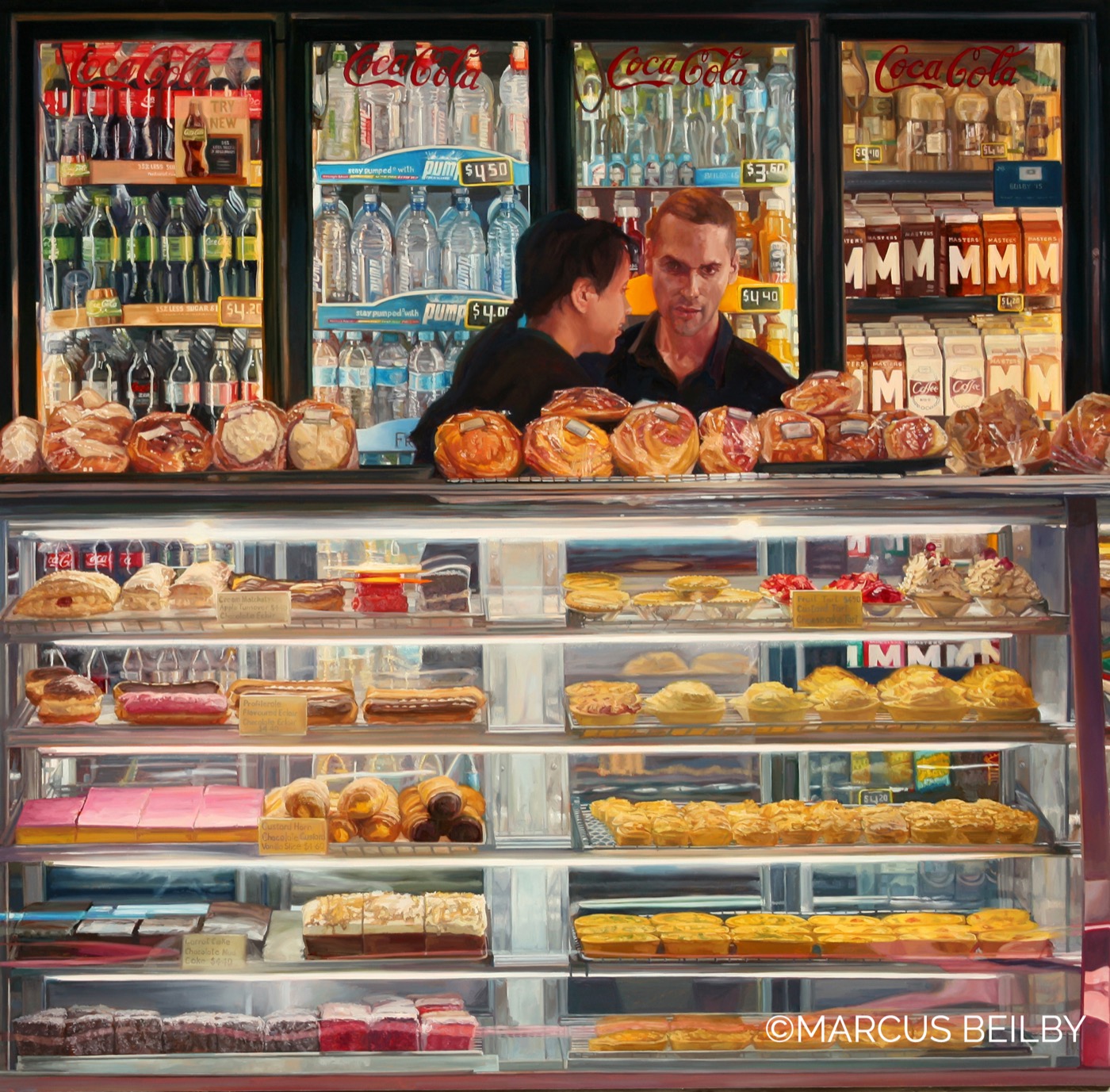 Sugar Babies 2015, an urban painting by Australian realist Marcus Beilby
