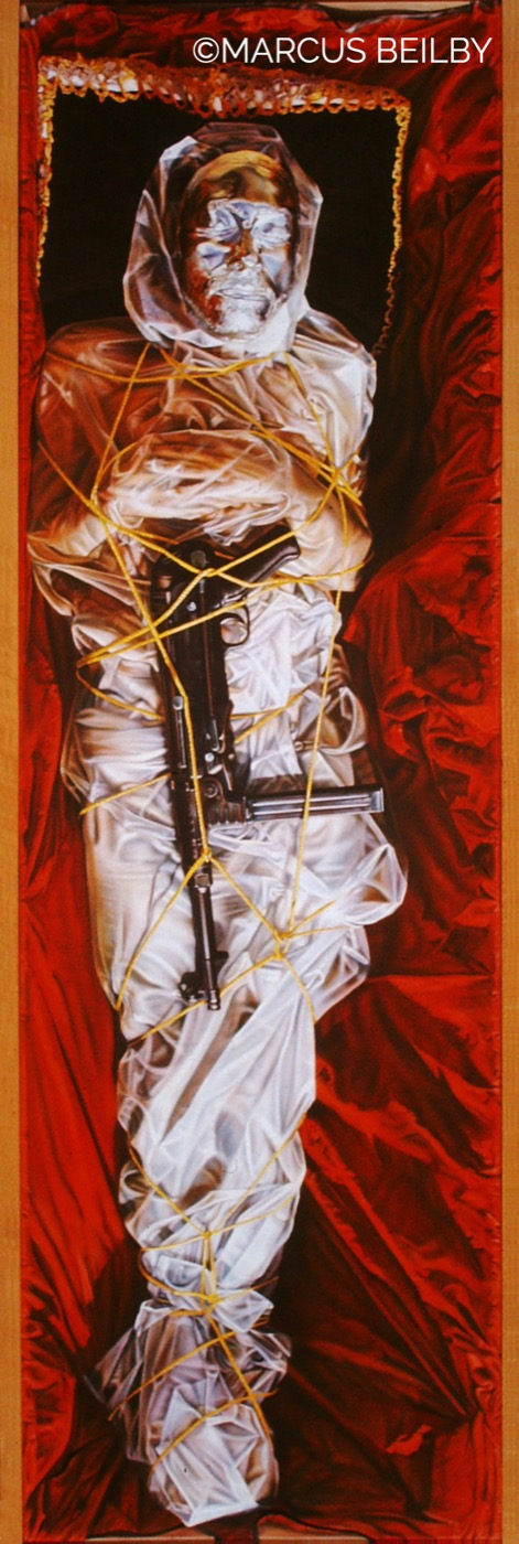 The artist as hero 1979, a portrait painting by Australian realist Marcus Beilby