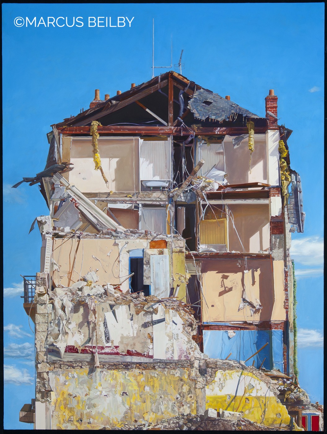 The Doll’s house 2013, an urban painting by Australian realist Marcus Beilby