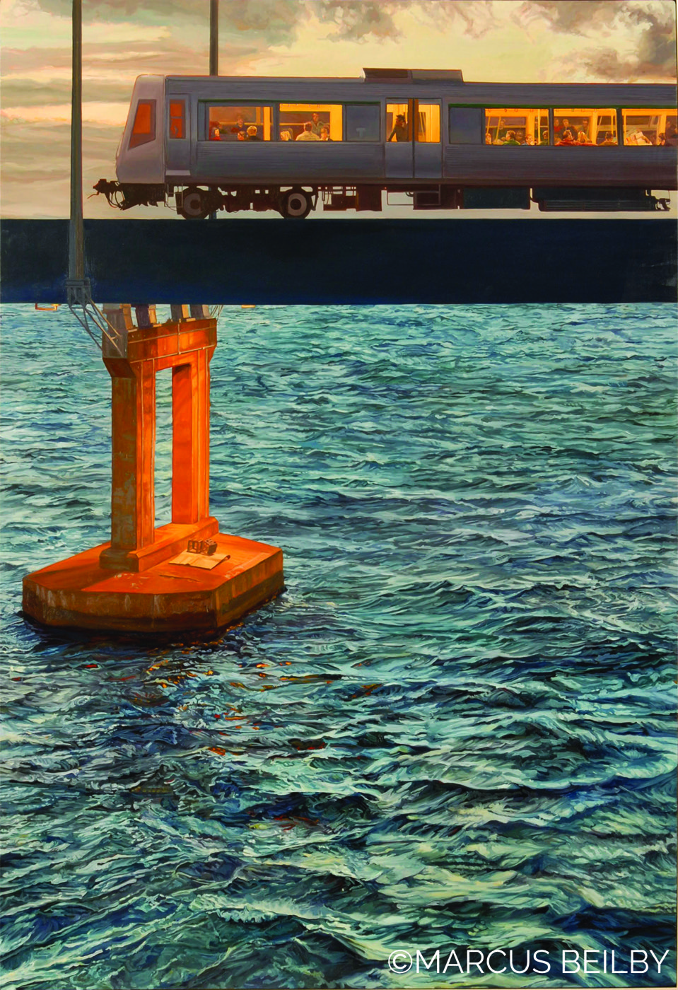 The Last Leg of the Journey 2004, a seascape painting by Australian realist Marcus Beilby