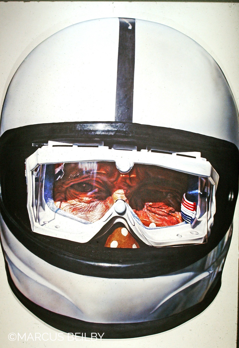 Too close for comfort 1978, a portrait painting by Australian realist Marcus Beilby